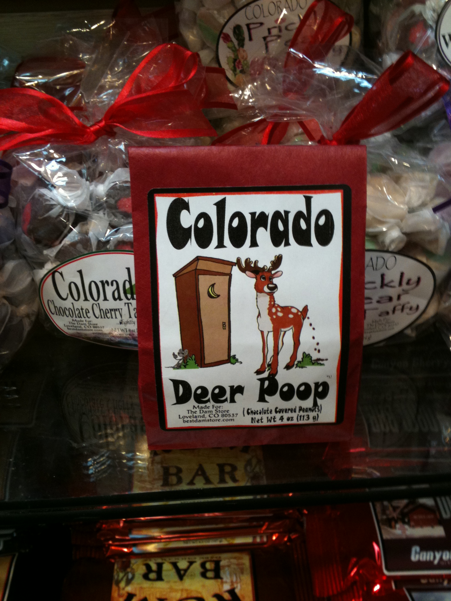 Photo of package of Colorado Deer Poop candy